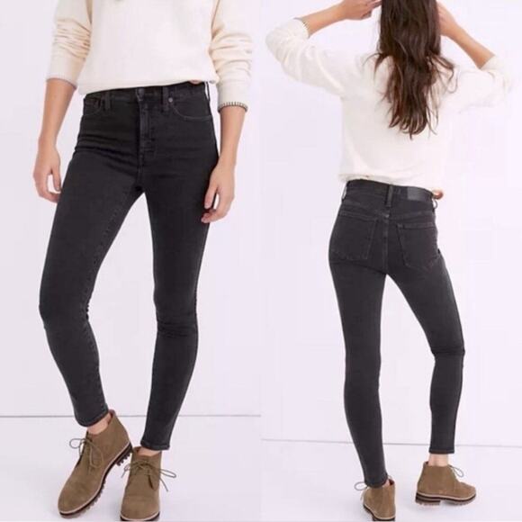 Madewell Denim - Madewell Jeans Size 27 Black Denim 10 " High Rise MA977 Skinny Starkey Wash 2020